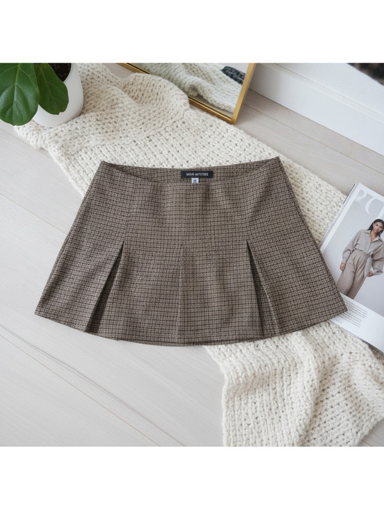 Urban Outfitters Dresses & Skirts - Urban Outfitters Plaid Pleated Mini Skirt Brown XS Women's
